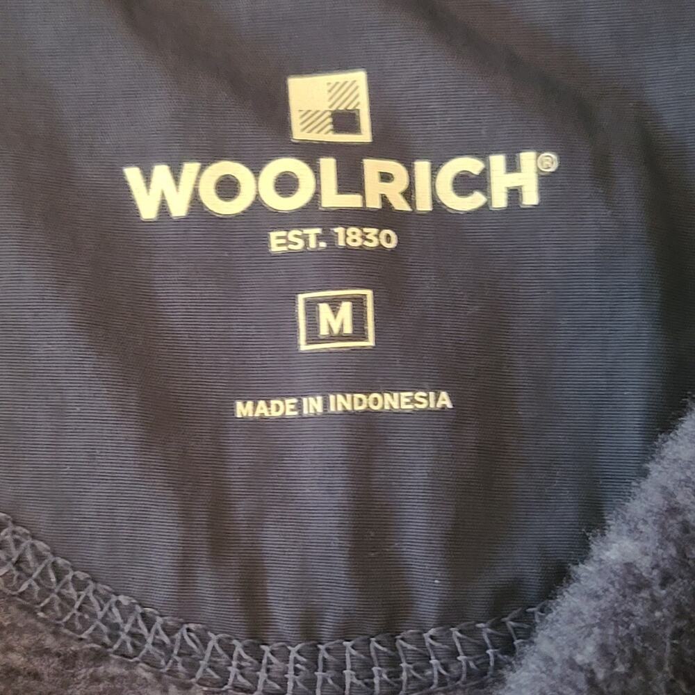 Woolrich 1/4 Snap Pullover Jacket Size Medium Blue - image 6